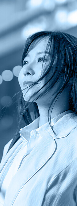 Woman looking off into distance