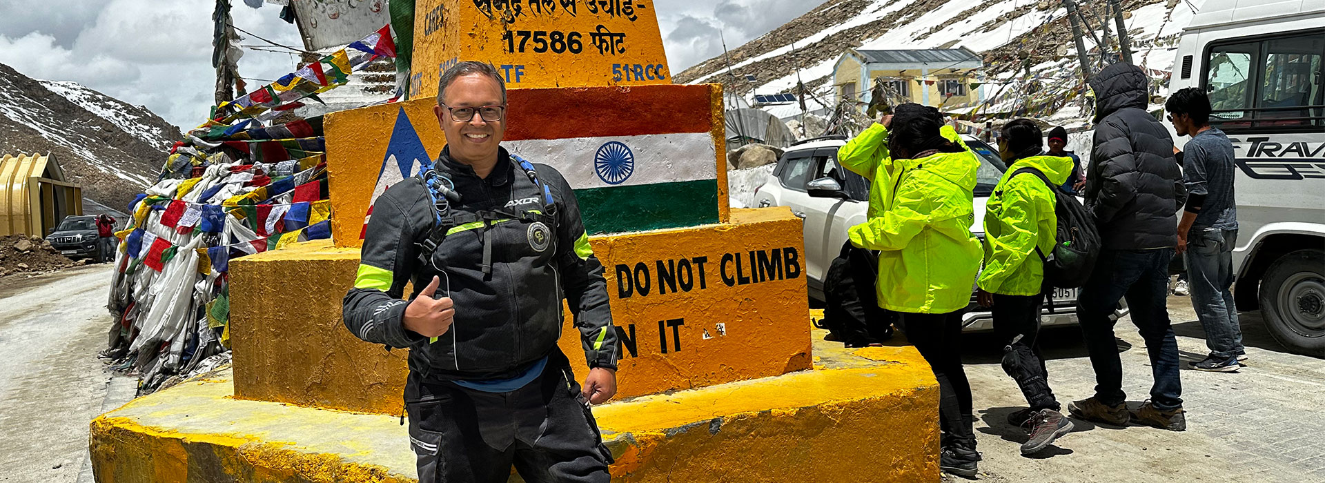 Photo of Actalent employee Amitansu Patnaik after climbing a cliff