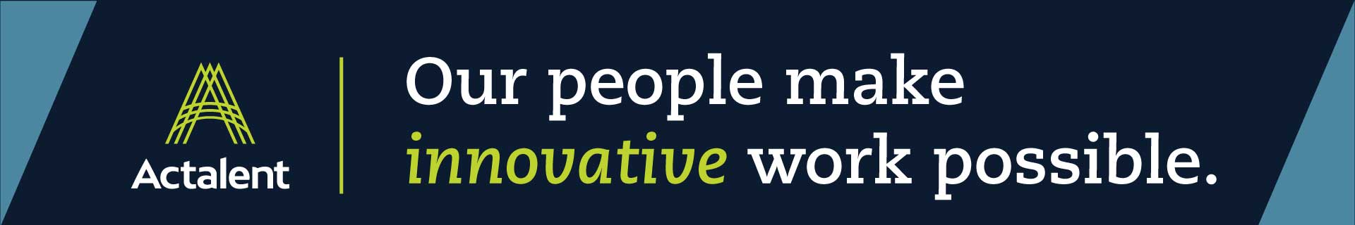actalent logo with headline: our people make innovative work possible