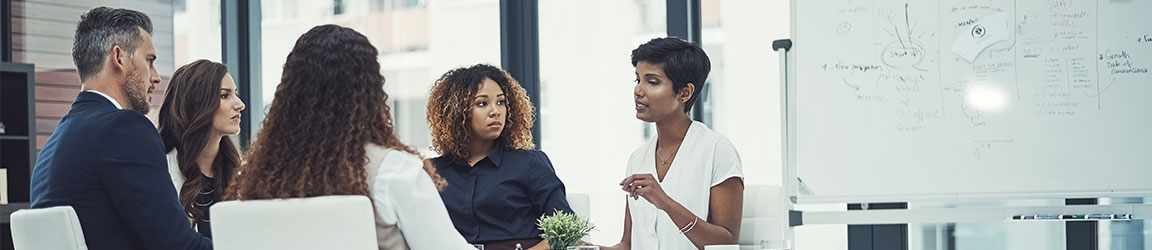 people attending an office meeting