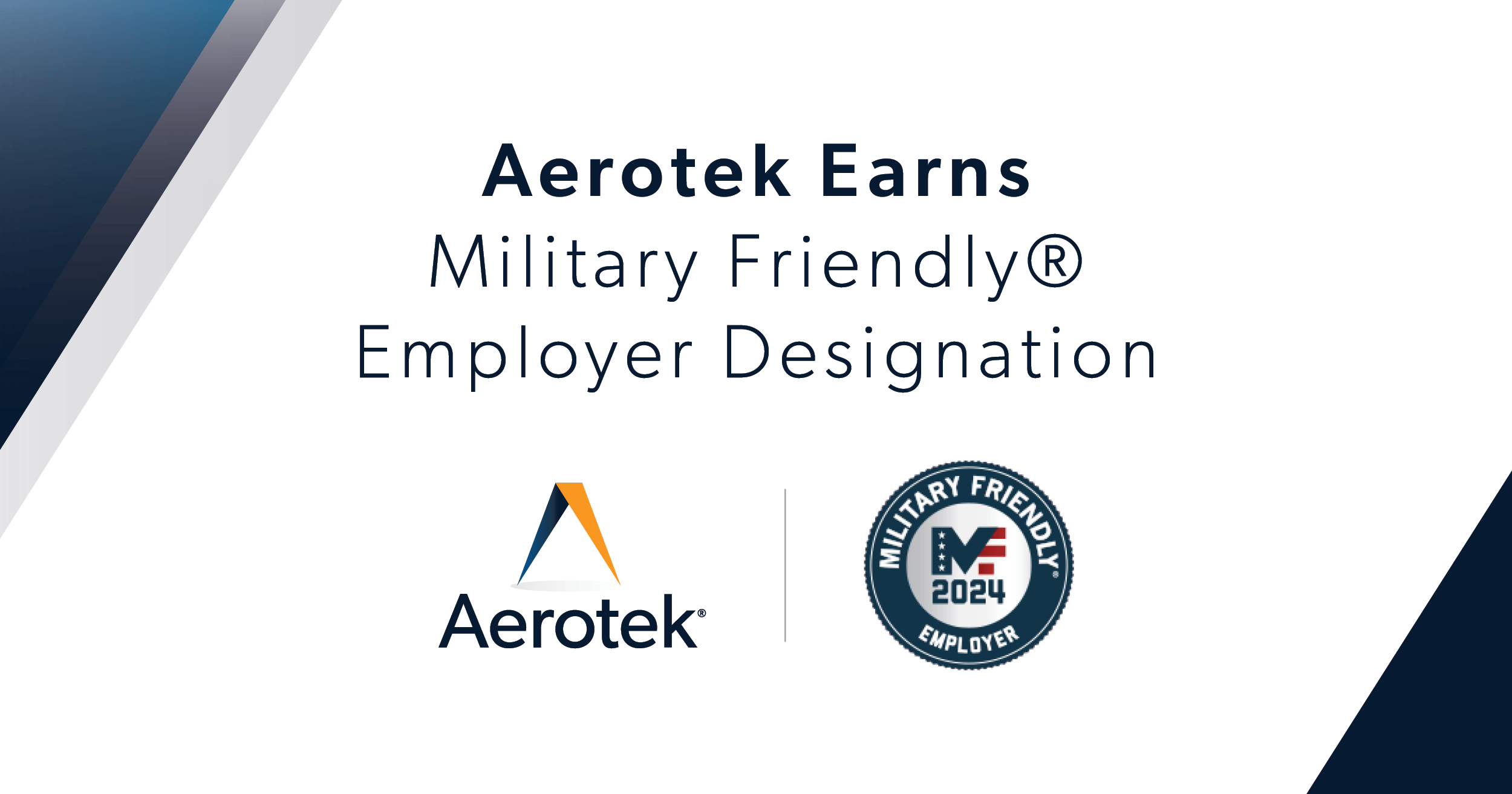 Aerotek Earns Military Friendly Employer Designation   Military Friendly Employer 2024 