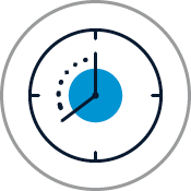 Ticking clock icon